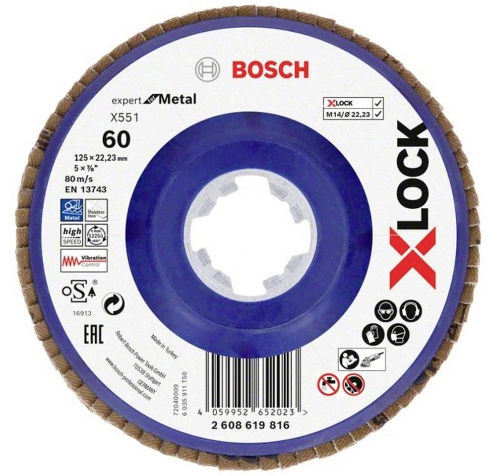Bosch Accessories Schleifscheibe Bosch Accessories 2608619816 X551 Fächerschleifscheibe Durchmesser 125 von Bosch Accessories