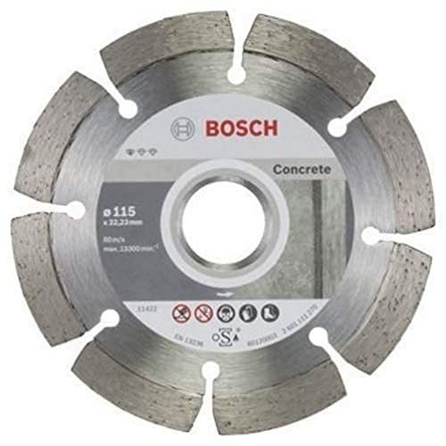 Bosch Professional 10 Stück Diamanttrennscheibe (für Beton, Ø: 115 mm, BohrungØ: 22,23 mm, Zubehör für Winkelschleifer) von Bosch Accessories