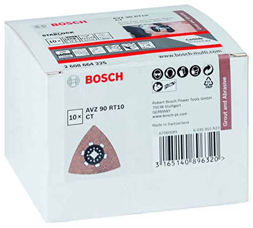 Bosch Professional 10 Stück Schleifplatte AVZ 90 RT10 Carbide RIFF (Starlock, Körnung 100, Ø 90 mm, Zubehör Multifunktionswerkzeug) von Bosch Accessories