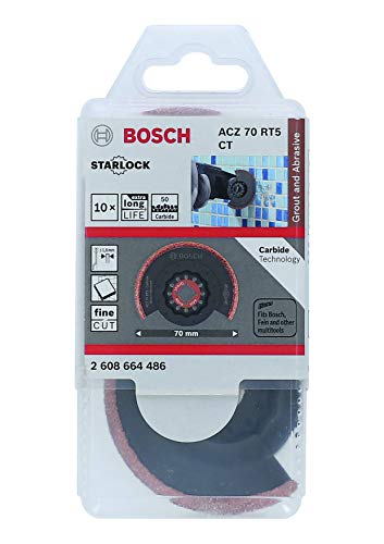 Bosch Accessories Bosch Professional 10x Segmentsägeblatt ACZ 70 RT5 (für Mörtel, Körnung 50, Ø 70 mm, Zubehör Multifunktionswerkzeug) von Bosch Accessories