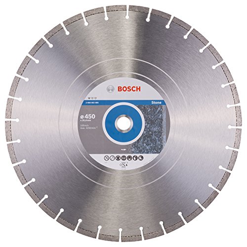Bosch Professional 1x Diamanttrennscheibe Standard for Stone (für Stein, Granit, Beton, Ø 450 x 25,40 x 3,6 x 10 mm, Zubehör für Tisch- & Benzinsägen) von Bosch Professional