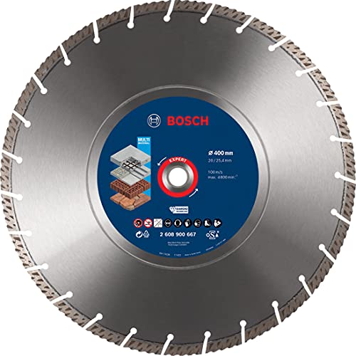 Bosch Professional 1x Expert MultiMaterial Diamanttrennscheiben (für Beton, Ø 400 mm, Zubehör Tischkreissäge, Benzinsäge) von Bosch Accessories
