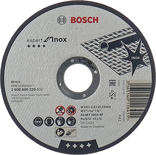 Bosch Accessories Professional 1x Trennscheibe Gerade Expert for Inox (AS 46 T INOX BF, Ø 125 mm, 2.0 mm, Zubehör Winkelschleifer) von Bosch Accessories