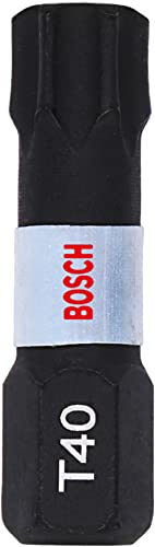 Bosch Professional 2 x Impact Control Screwdriver Bits T40 (25 mm, Hexagonal Shank, Pick and Click, Accessories for Impact Drivers) von Bosch Accessories