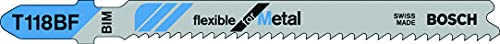 Bosch 25x Stichsägeblatt T 118 BF Flexible for Metal (für Stahlbleche, Professional Zubehör Stichsäge) von Bosch