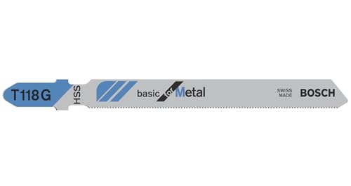 Bosch Accessories Bosch Professional 3x Stichsägeblatt T 118 G Basic for Metal (für Stahlbleche, Zubehör Stichsäge) von Bosch Accessories