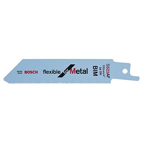 Bosch Accessories Professional 5 Stück Säbelsägeblatt S 522 AF Flexible for Metal (für Metall, 100 x 19 x 0,9 mm, Zubehör Säbelsäge) von Bosch Accessories
