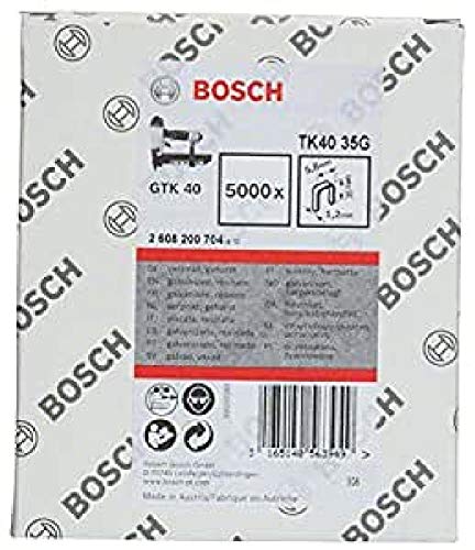 Bosch Professional 5000x Klammer TK40 35G (Gipsfaserplatten, Isolations- und Dämmmaterial, 1.2 mm, 35 mm, verzinkt, Zubehör Druckluftnagler) von Bosch Accessories