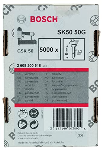 Bosch 5000x Stauchkopfnagel, 1.2/18g (50 mm, Kompatibel mit GNH 18V-50 M Professional, Zubehör für Nagler) von Bosch