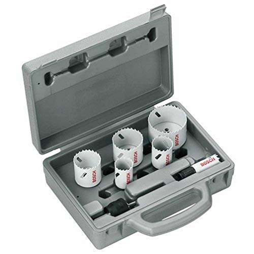 Bosch Accessories Professional 6 tlg. Lochsäge HSS BiM Progressor for Wood & Metal Set Sanitär (für rostfreien Edelstahl und Metall, Ø 20-64 mm, Zubehör Bohrmaschine) von Bosch Accessories