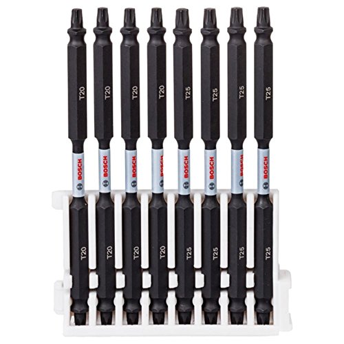 Bosch Accessories Professional 8tlg. Doppelschrauber Set (Impact Control, T Bits-Länge: 110mm, Pick and Click, Zubehör Schlagschrauber Bohrschrauber) von Bosch