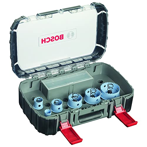 Bosch Accessories Bosch Professional 9 tlg. Elektriker Lochsägen Set Special for Sheet Metal (für Metall und rostfreien Edelstahl, Ø 22-64 mm, Zubehör Boschmaschine) von Bosch Accessories