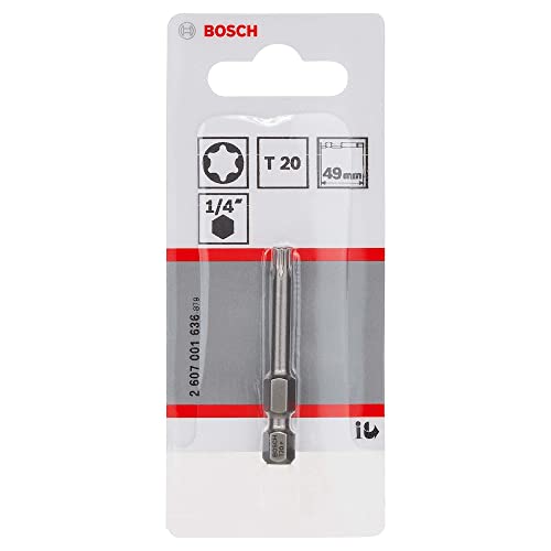 Bosch Accessories Bosch Professional Bit Extra-Hart für Innen-Torx-Schrauben (T20, Länge: 49 mm) von Bosch Accessories