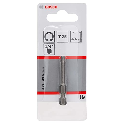 Bosch Accessories Bosch Professional Bit Extra-Hart für Innen-Torx-Schrauben (T25, Länge: 49 mm) von Bosch Accessories