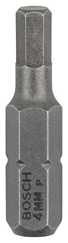 Bosch Professional Bit Extra-Hart für Innensechskant-Schrauben (HEX4, Länge: 25 mm, 3 Stück), 2607001724 von Bosch Professional