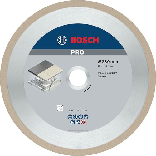 Bosch Accessories Bosch Professional Diamanttrennscheibe Best für Ceramic, 230 x 25,40 x 2,4 x 10 mm, 2608602637 von Bosch Accessories