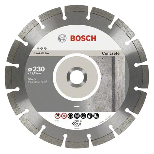 Bosch Professional Diamanttrennscheibe Standard für Concrete, 230 x 22,23 x 2,3 x 10 mm, 10-er Pack, 2608603243 von Bosch Accessories