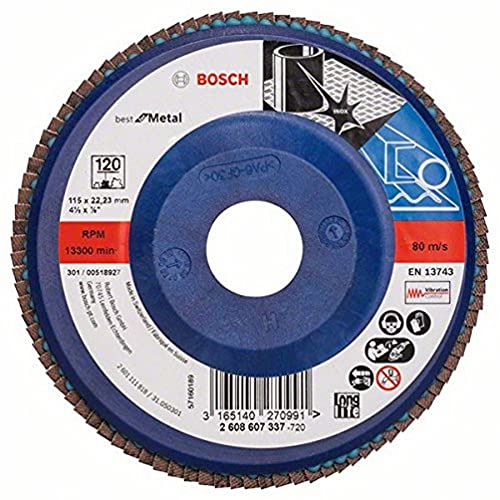 Bosch Faecherschleifscheibe X571 Best for Metal 115mm Korn 120, 1 Stk. von Bosch Professional