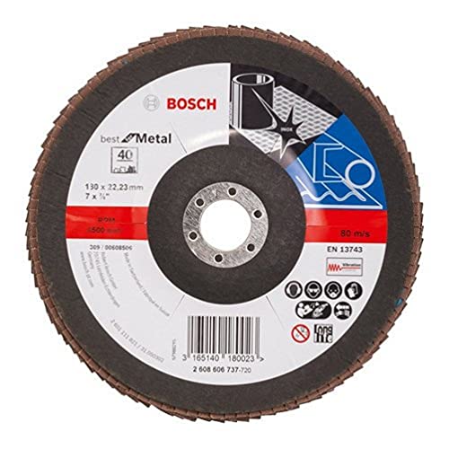 Bosch Faecherschleifscheibe X571 Best for Metal 180mm Korn 40, 1 Stk. von Bosch Professional