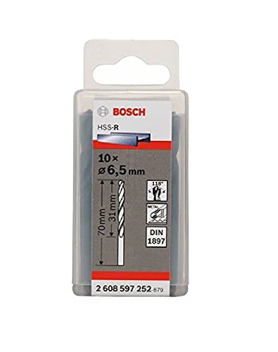 Bosch Professional Karosseriebohrer HSS-R rollgewalzt (10 Stück, Ø 6,5 mm) von Bosch Accessories