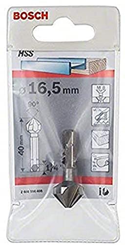 Bosch Professional Kegelsenker HSS mit 1/4"-Sechskantschaft (Ø 16,5 mm, 3 Schneiden) von Bosch Accessories