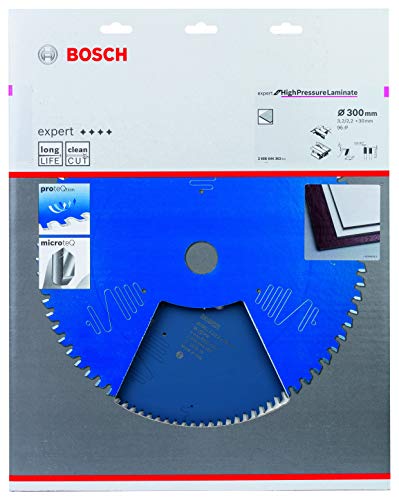 Bosch Professional 1x Kreissägeblatt Expert for High-Pressure Laminate (für Hochdruck-Schichtpressstoffplatten, Sägeblatt Ø 300 x 30 x 3,2 mm, Zähne 96, Zubehör Tischsägen) von Bosch Accessories