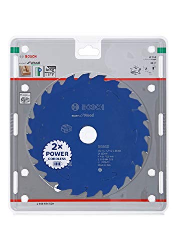 Bosch Professional 1x Kreissägeblatt Expert for Wood (Holz, Sägeblatt Ø 216 x 30 x 1,7 mm, 24 Zähne, Zubehör Akku Kreissäge) von Bosch Accessories