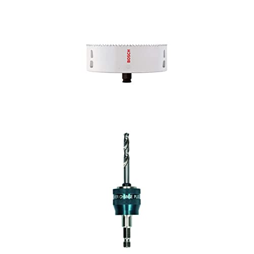 Bosch Professional Lochsäge Progressor for Wood & Metal (Holz und Metall, Ø 177 mm) + 1x Power Change Plus Adapter (Aufnahme 3/8“ Sechskant, inkl. HSS-G Bohrer 7.15 x 85 mm) von Bosch Accessories
