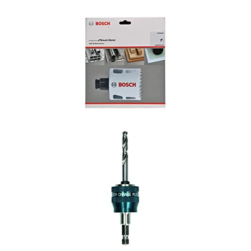 Bosch Professional Lochsäge Progressor for Wood & Metal (Holz und Metall, Ø 210 mm) + 1x Power Change Plus Adapter (Aufnahme 3/8“ Sechskant, inkl. HSS-G Bohrer 7.15 x 85 mm) von Bosch Accessories