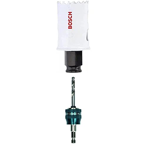 Bosch Professional Lochsäge Progressor for Wood & Metal (Holz und Metall, Ø 35 mm) + 1x Power Change Plus Adapter (Aufnahme 3/8“ Sechskant, inkl. HSS-G Bohrer 7.15 x 85 mm) von Bosch Accessories