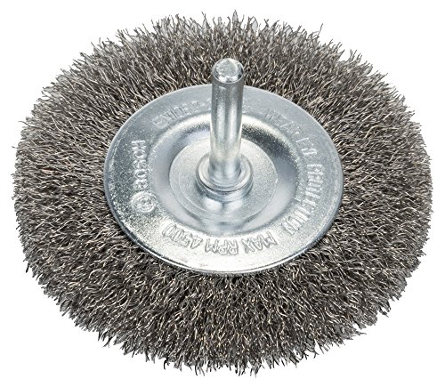 Bosch Professional Scheibenbürste, Edelstahl, gewellter Draht, 0,2 mm, 80 mm, 4 mm, 4500 U/ min, 2608622123 von Bosch Accessories