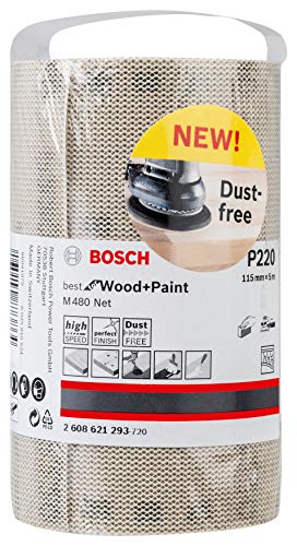 Bosch Professional Schleifrolle M480 Best for Wood and Paint (Holz und Farbe, 115 x 5000 mm, Körnung P120, Zubehör Handschleifen) von Bosch Accessories