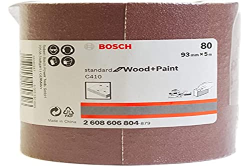 Bosch Professional Schleifrolle für Weichholz, Breite: 93 mm Länge: 5m Körnung 80 C410) von Bosch Professional