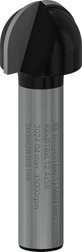 Bosch Accessories Professional Zubehör 2 608 628 369 Hohlkehlfräser 8 mm, R1 8 mm, D 16 mm, L 13 mm, G 45 mm von Bosch