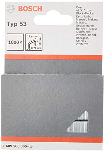 Bosch Accessories Bosch Professional Zubehör 2609200211 Feindrahtklammer Typ 53 11,4 x 0,74 x 10 mm Bosch Accessories Bosch Professional Zubehör 2609200211 Feindrahtklammer Typ 53 11,4 x 0,74 x 10 mm von Bosch