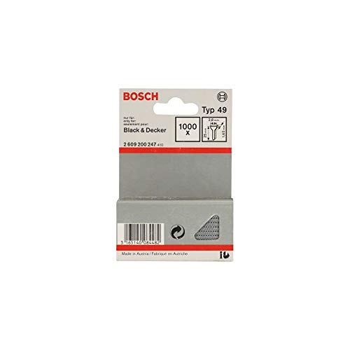 Bosch Professional Zubehör 2609200247 Tackerstift Typ 49 2,8 x 1,65 x 25 mm von Bosch Accessories