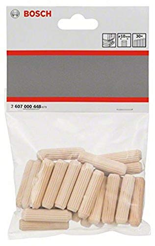 Bosch Professional geriffelte Holzdübel (30 Stück, Ø 10 mm), Cranberry von Bosch