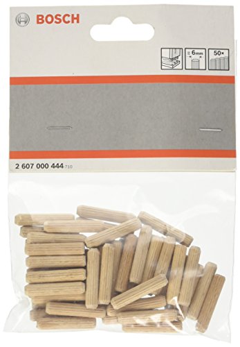 Bosch Professional geriffelte Holzdübel (50 Stück, 6 mm) 2607000444 von Bosch