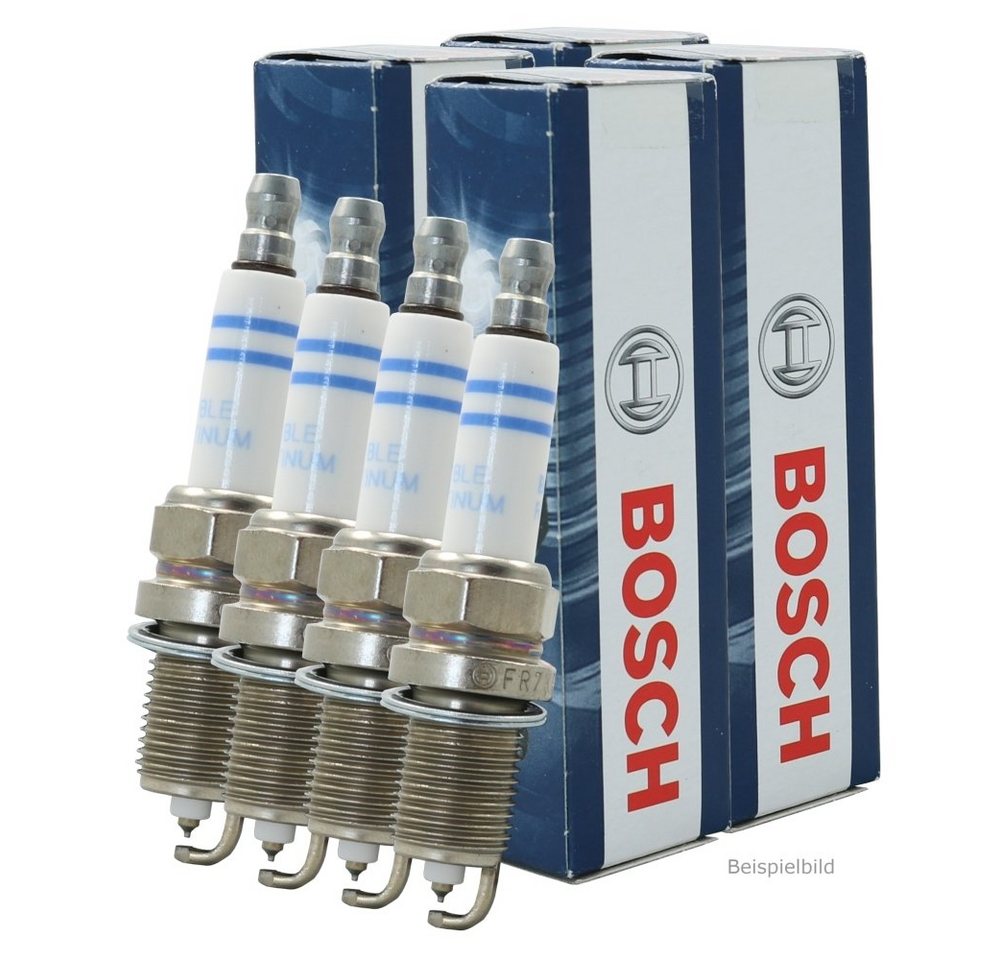Bosch Automotive Zündkerze 4x Zündkerze entstört FR7HPP33, (4-St), +52 von Bosch Automotive