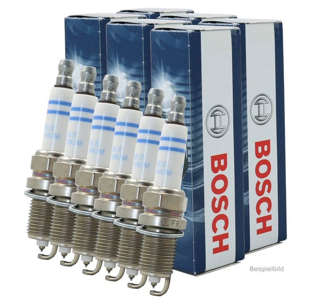 Bosch Automotive Zündkerze 6x Zündkerze entstört HLR8STEX, (6-St), 0 242 229 661 von Bosch Automotive