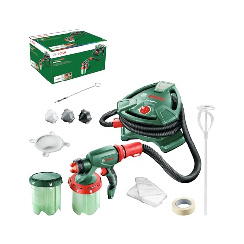 Bosch Home and Garden Bosch Farbsprühsystem PFS 5000 E (1200 W, 2x Farbbehälter 1000 ml, Düsen für Wandfarben, Lackfarben, Lasuren, im Karton) - Amazon Edition von Bosch Home and Garden