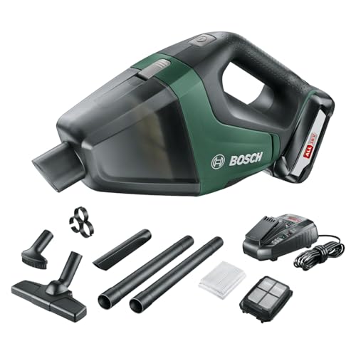 Bosch Home and Garden Bosch Akku-Handstaubsauger UniversalVac 18 (mit Akku, 18 Volt System, mit Zubehörset, im Karton), Testnote: sehr gut (Magazin: selber machen), Grün von Bosch Home and Garden