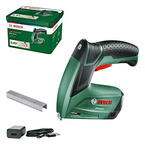 Bosch Home and Garden Bosch Akku Tacker PTK 3,6 LI (Integrierter Akku, 3,6 Volt, 30 Schläge/min, in Metalldose) von Bosch Home and Garden