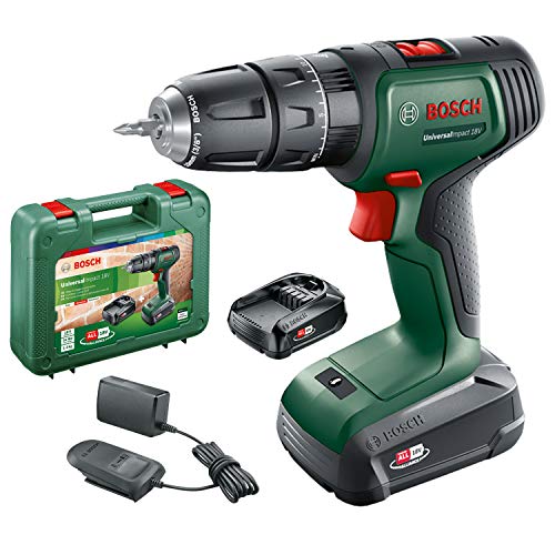 Bosch Home and Garden Bosch Akku Schlagbohrschrauber UniversalImpact 18 V (1 Akku, 18 Volt System, im Koffer) von Bosch Home and Garden