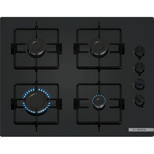 Bosch POP6B6K30 Serie 2 Gaskochfeld 4-flammig 60 cm Hartglas schwarz von Bosch Electroménager