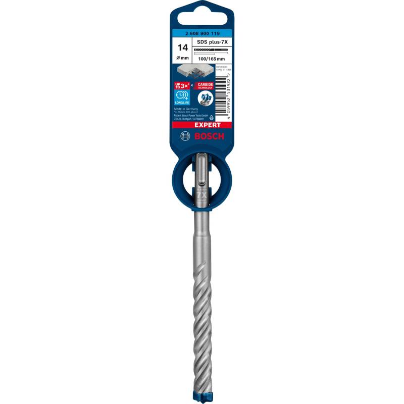 Bosch Expert Hammerbohrer SDS Plus-7X 14 mm x 100 mm x 165 mm von Bosch Expert