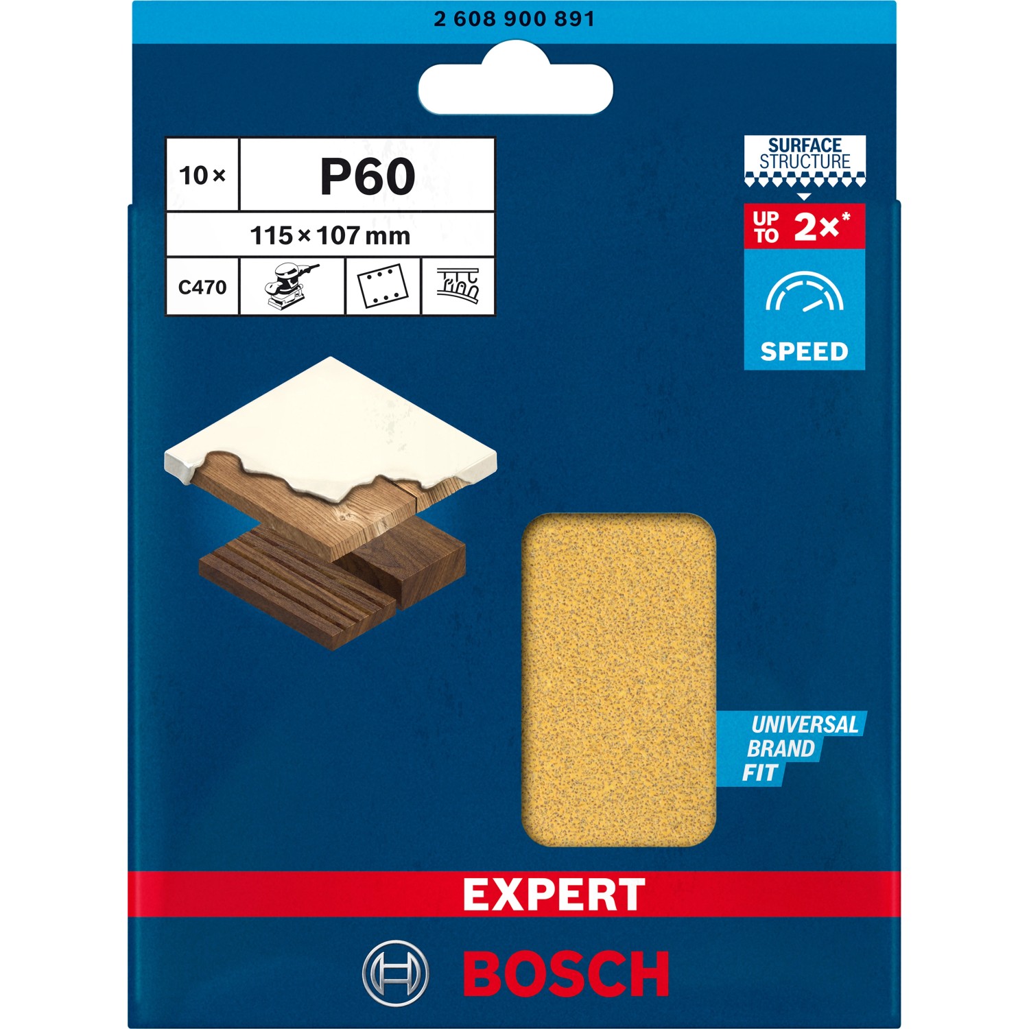 Bosch Expert Schleifblatt C470 115 mm x 107 mm K60 10 Stück Bosch Expert Schleifblatt C470 115 mm x 107 mm K60 10 Stück von Bosch Expert