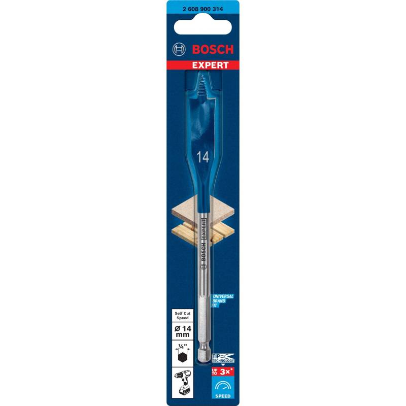 Bosch Expert Selfcut Flachfräsbohrer für Holz Ø 14 mm x 152 mm von Bosch Expert