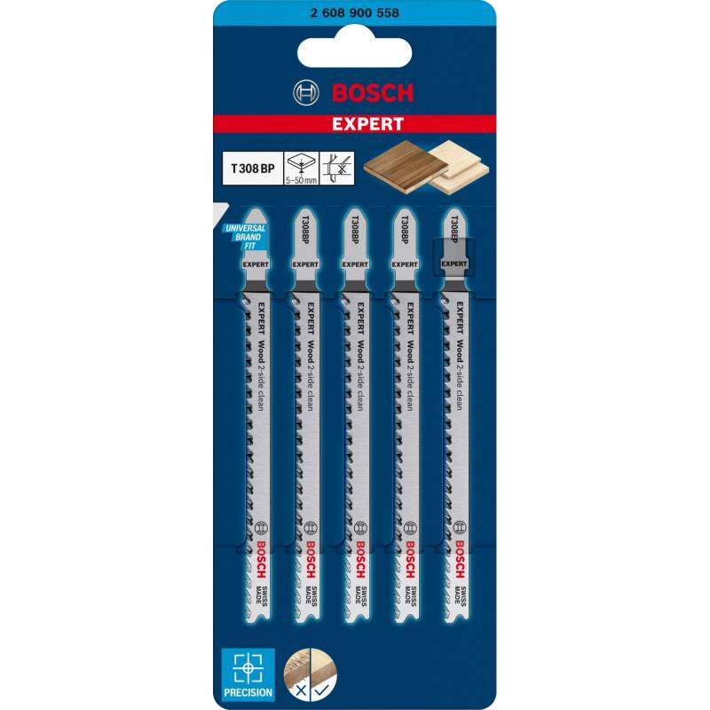 Bosch Expert Stichsägeblätter für Holz T308BP 5 Stück von Bosch Expert