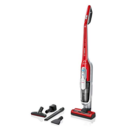 Bosch Akku-Staubsauger Athlet ProAnimal BBH7PET, Tierhaar-Staubsauger, beutellos, Hygiene-Filter, ideal für Tierhaare, hohe Saugleistung, lange Laufzeit, Fugendüse, alle Bodenarten, rot von Bosch Hausgeräte